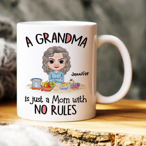 A Grandma Is Just A Mom With No Rules, Personalized Mug, Gift For Mom, Mother's Day Gift - Coffee Mug - GoDuckee