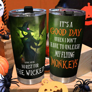 Custom Witch's Name Tumbler - No Rest For The Wicked - Tumbler Cup - GoDuckee
