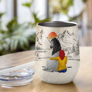 A Girl And Her Horse A Bond That Can't Be Broken, Horse With Me Hugging Wine Tumbler - Wine Tumbler - GoDuckee