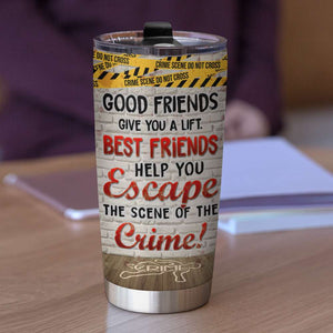 Every Trouble Makers Need Partners In Crime, Personalized Tumbler, Gift For Bestie - Tumbler Cup - GoDuckee