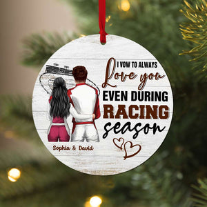 Racing Couple I Vow To Always Love You - Personalized Christmas Ornament - Ornament - GoDuckee