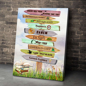 Personalized Book Titles Poster - Where Will Your Reading Take You? - Poster & Canvas - GoDuckee