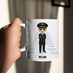 I'm An Airplane Pilot Yes I Look Down On You, Pilot White Mug Gift - Coffee Mug - GoDuckee