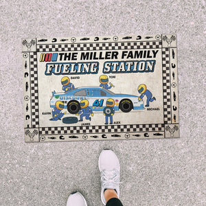 Fueling Station Personalized Racing Doormat - Doormat - GoDuckee