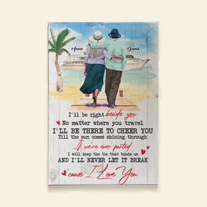 I'll Be Right Beside You Personalized Cruising Canvas Print, Gift For Couple - Poster & Canvas - GoDuckee