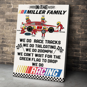 In This Family We Do Race Racks Personalized Racing Canvas Print - Poster & Canvas - GoDuckee