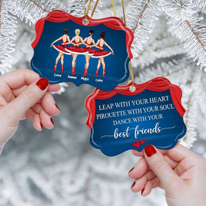 Ballet Friends Leap With Your Heart - Personalized Ornament - Ornament - GoDuckee