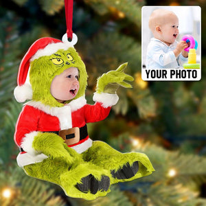Personalized Baby Acrylic Ornament, Little Kid With Cute Costume, Upload Kid's Image - Ornament - GoDuckee