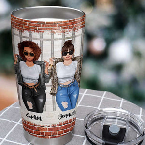 A Friend Will Bail You Out Of Jail, Personalized Tumbler, Gift For Bestie - Tumbler Cup - GoDuckee