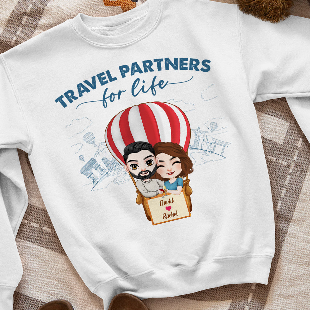 Travel Partners For Life, Personalized Shirt, Gift For Couple - Shirts - GoDuckee