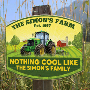Farm Trucker Nothing Cool Like - Personalized Metal Sign - Metal Wall Art - GoDuckee