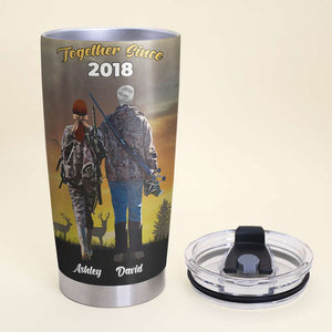 Personalized Hunting Couple Tumbler - To My Sweet Doe I Love You Forever & Always - Tumbler Cup - GoDuckee