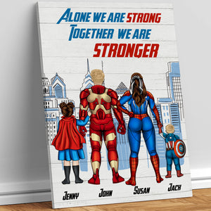 Super Family, Together We Are Stronger - Personalized Canvas Print - Gift For Family - Poster & Canvas - GoDuckee