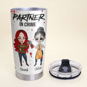 Friends Partner In Crime - Personalized Tumbler Cup - Bestie - Tumbler Cup - GoDuckee