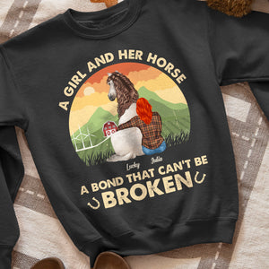 A Girl And Her Horse - A Bond That Can't Be Broken, Personalized Shirt - Shirts - GoDuckee