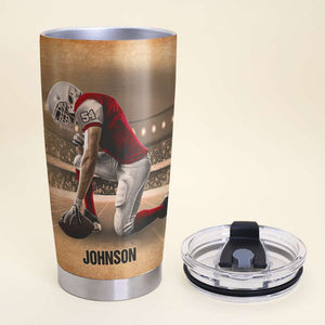 Personalized American Football Tumbler - Our Greatest Glory Is Not In Never Falling - Tumbler Cup - GoDuckee