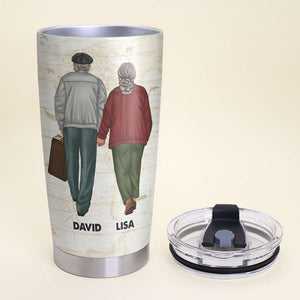 Personalized Old Couple Tumbler - You Don’t Stop Traveling When You Get Old You Get Old When You Stop Traveling - Tumbler Cup - GoDuckee