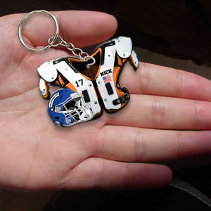 American Football Keychain, Personalized Keychain, Gift For Football Fans - Keychains - GoDuckee