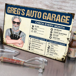 Auto Mechanic - Personalized Metal Sign - Metal Wall Art - GoDuckee