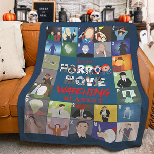 Personalized Horror Movie Watching Blanket, Custom Horror Movie Letters - Blanket - GoDuckee