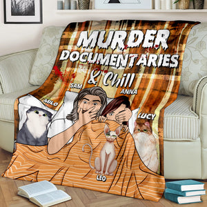 Serial Killer Documentaries And Chill Personalized Horror Blanket, Gift For Couple - Blanket - GoDuckee