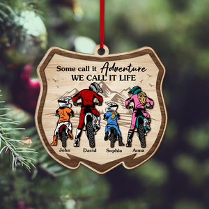 Some Call It Adventure We Call It Free Personalized Motocross Family Ornament, Christmas Tree Decor - Ornament - GoDuckee