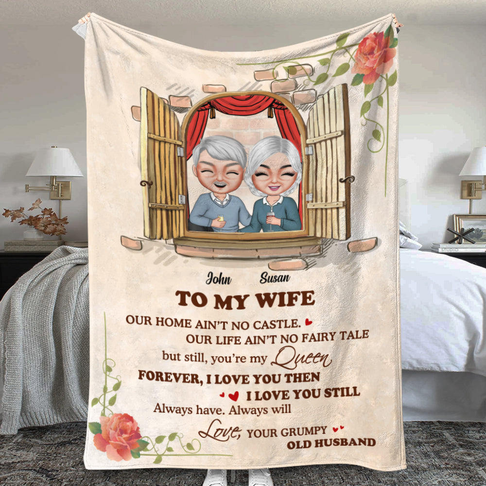You're My Queen Forever I Love You Then I Love You Still, Forever Lover Old Couple Blanket - Blanket - GoDuckee
