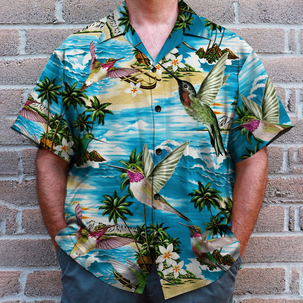 Hawaiian Tiki With Tropical Pattern - Hawaiian Shirt, Aloha Shirt - GoDuckee