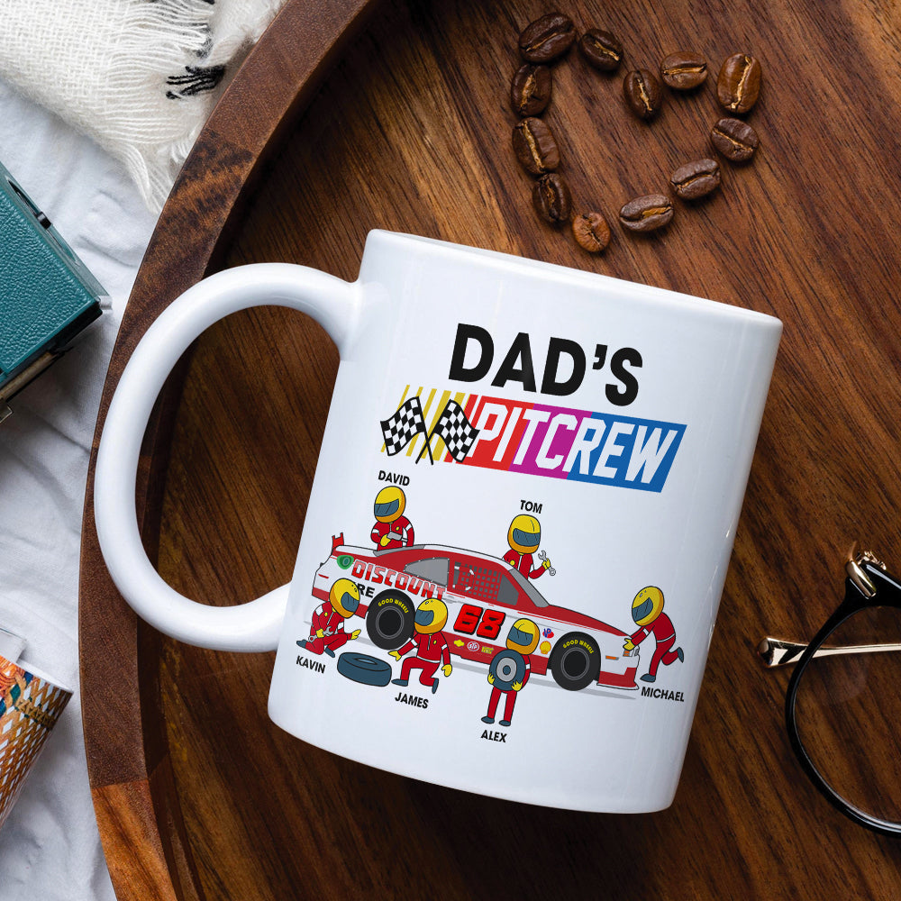 Dad's Personalized Racing Mug, Gift For Father, Grandpa - Coffee Mug - GoDuckee