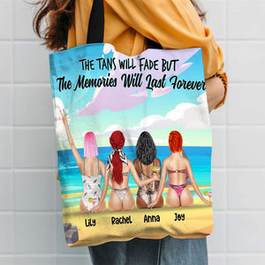 Personalized Friends Tote Bag - The Tans Will Fade But The Memories Will Last Forever - Tote Bag - GoDuckee