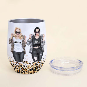 My Daughter Got Her Attitude From Me, Personalized Tumbler, Gift For Mother's Day - Wine Tumbler - GoDuckee