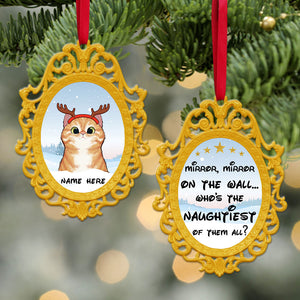 Mirror Mirror On The Wall - Personalized Cat Christmas Ornament - Gift For Cat Lovers - Ornament - GoDuckee