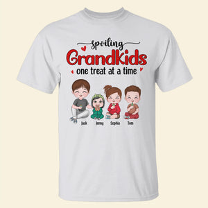 Personalized Grandma Shirt Spoiling Grandkids - One Treat At A Time, Gift From Grandkids - Shirts - GoDuckee