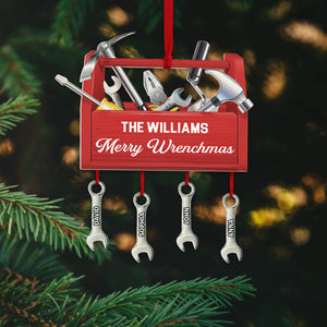 Mini Box & Wrenches Personalized Mechanic Family Ornament, Christmas Tree Decor - Ornament - GoDuckee