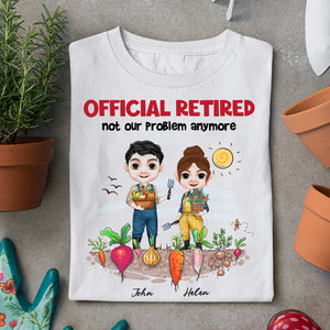Official Retired, Personalized Shirt, Gift For Gardening Couple - Shirts - GoDuckee