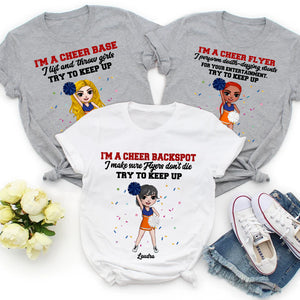 Cheerleading Try To Keep Up - Personalized Shirts - Gift for Cheerleaders - Cheerleader Girl Doll - Shirts - GoDuckee