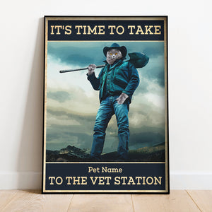 Custom Pet Photo Poster - It's Time To Take To The Vest Station - Poster & Canvas - GoDuckee