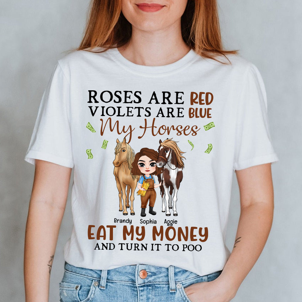 Roses Are red Violets Are Blue My Horses, Bestfriend T-shirt Hoodie Sweatshirt - Shirts - GoDuckee