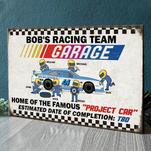 Home Of The Famous Project Car Personalized Racing Metal Sign - Metal Wall Art - GoDuckee