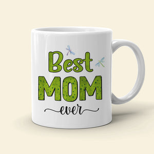 Best Mom Ever Personalized Coffee Mug, Gift For Mom, Cute Frog Mom and Kids Mug - Coffee Mug - GoDuckee