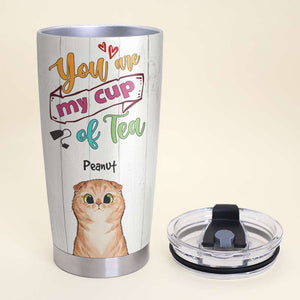 Personalized Cat Lover Tumbler - You're My Cup Of Tee, We'll Always Be By Your Side - Tumbler Cup - GoDuckee