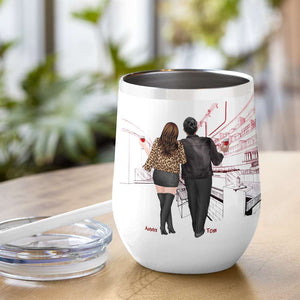 Personalized Couple Wine Tumbler, Are We Drunk? - Wine Tumbler - GoDuckee