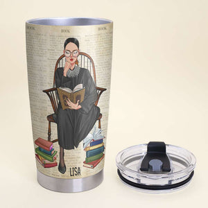 Personalized Reading Girl Tumbler - Never Underestimate The Power Of A Woman With A Book - Tumbler Cup - GoDuckee