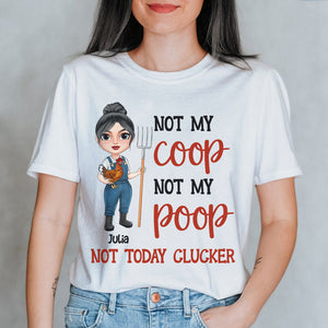 Farmer Chicken Not My Coop Not My Poop - Personalized Shirts - Shirts - GoDuckee