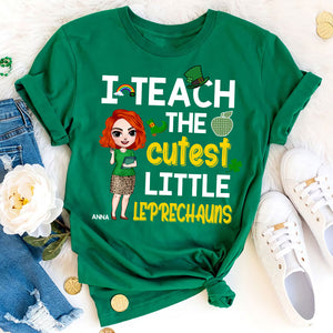 Teacher I Teach The Cutest Little Leprechauns Personalized Shirts - Shirts - GoDuckee