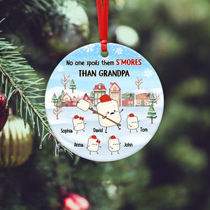 No One Spoils S'mores Than Grandpa Personalized Grandpa Ornament, Christmas Gift For Family - Ornament - GoDuckee