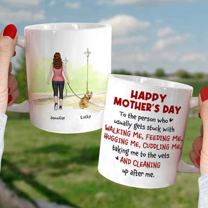 Happy Mother's Day, Gift For Mom, Personalized Mug, Dog Mom Mug, Mother's Day Gift - Coffee Mug - GoDuckee