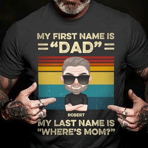My First Name Is Dad Personalized Mug, Gift For Father - Shirts - GoDuckee