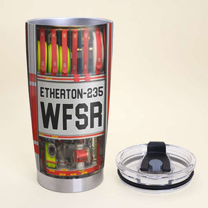 Personalized Firefighter Tumbler - Fire Engine And Fire Equipment - Tumbler Cup - GoDuckee