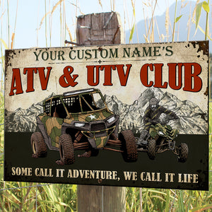 UTV & ATV Car Metal Sign - UTV & ATV Club - Camo Pattern - Metal Wall Art - GoDuckee